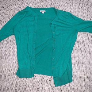 Teal Short Sleeve Cardigan